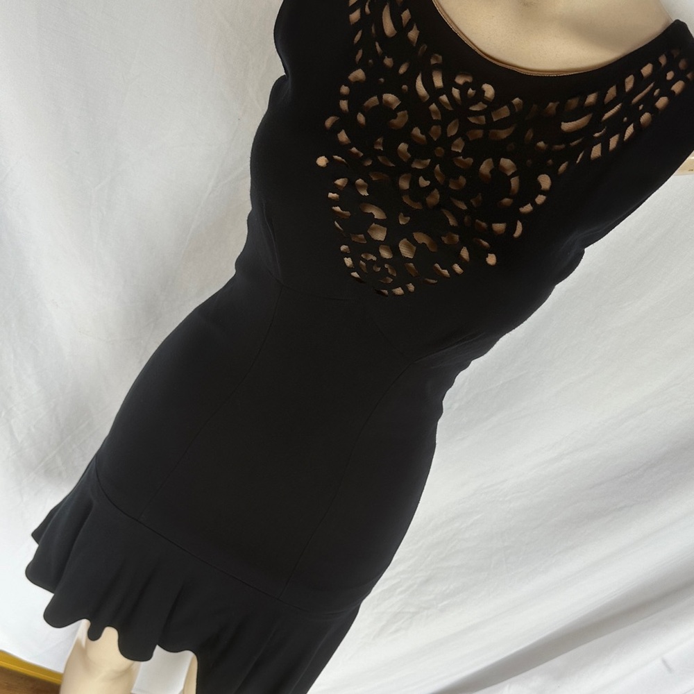 Cache Black Cutout Mini Dress